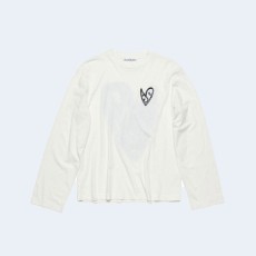 아크네 스튜디오 하트 프린트 로고 롱슬리브 티셔츠